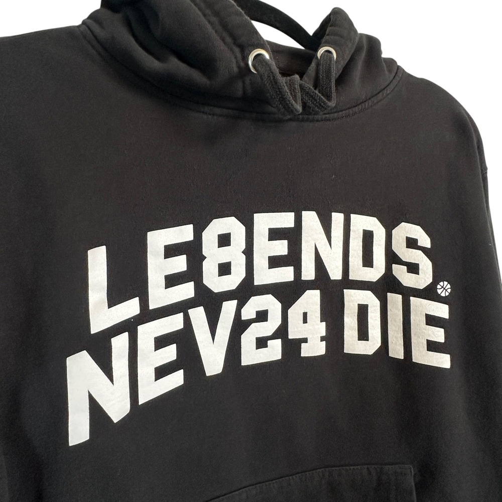 Kobe Bryant Hoodie Pullover S Cotton Black Graphic Legends Never Die 24 - Picture 11 of 12